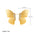 Wholesale 18K gold butterfly wings earrings micro inlaid zircon temperament earrings