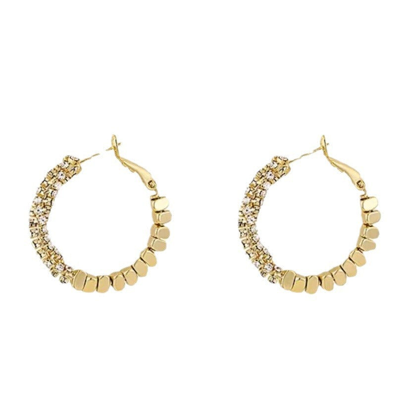 Wholesale  light luxury hoop earrings exaggerated earrings