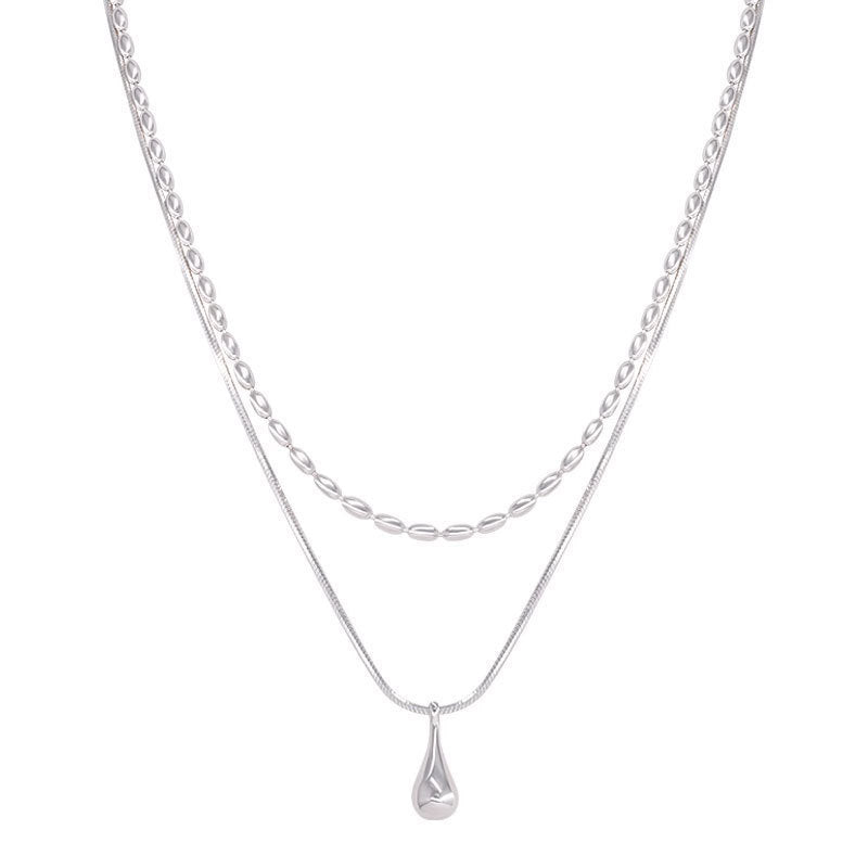 Wholesale 925 Sterling Silver Water Drop Necklace
