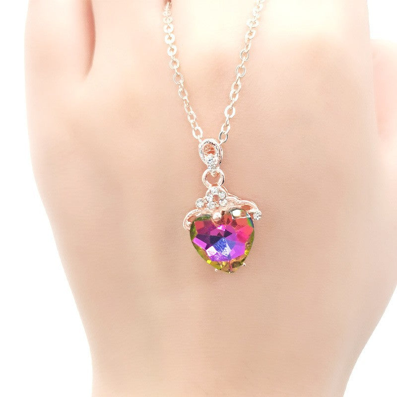 Wholesale Cartoon Hollow Heart Pendant Love Clavicle Necklace ACC-NE-YunJ008