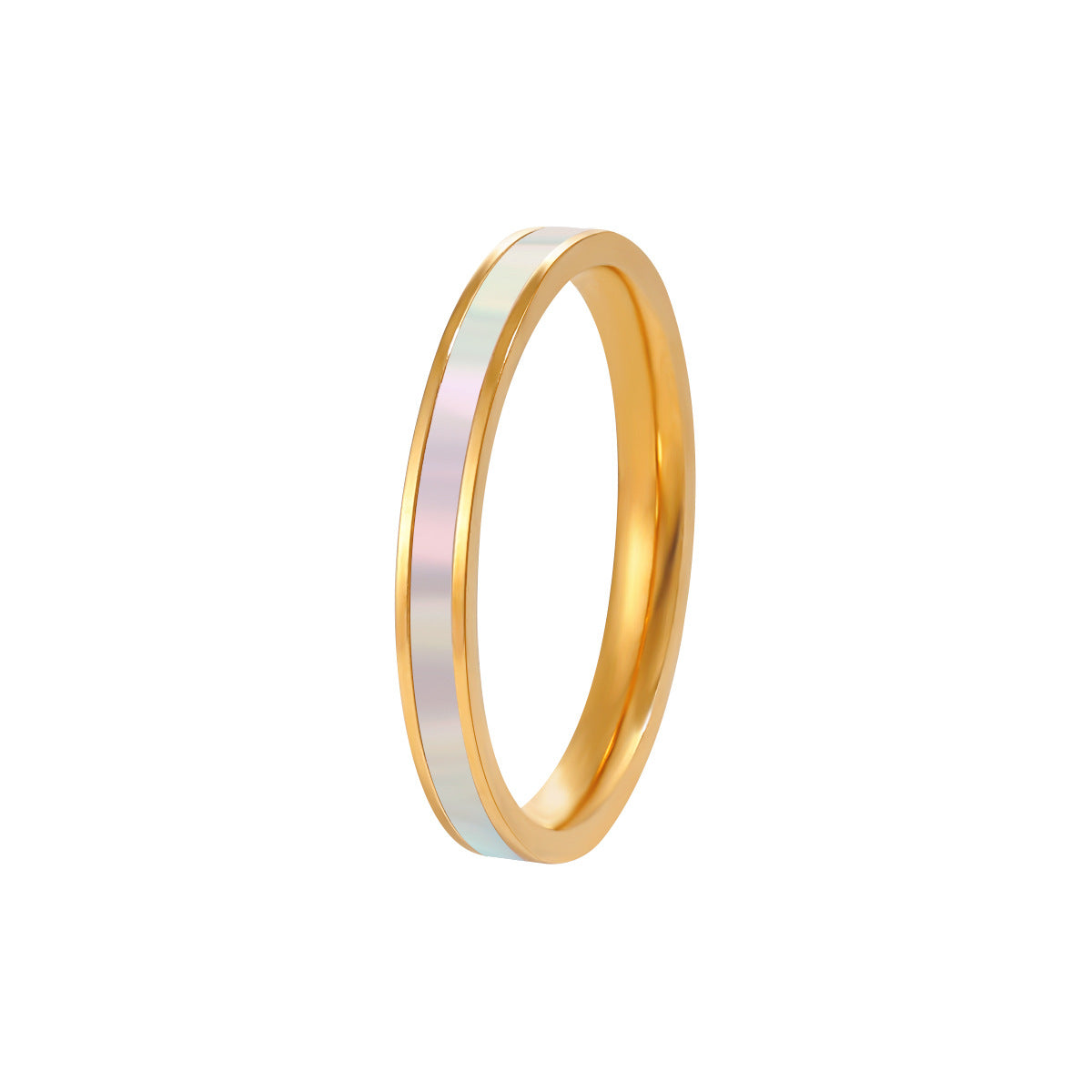 Wholesale  light luxury all-match gold-plated titanium steel ring
