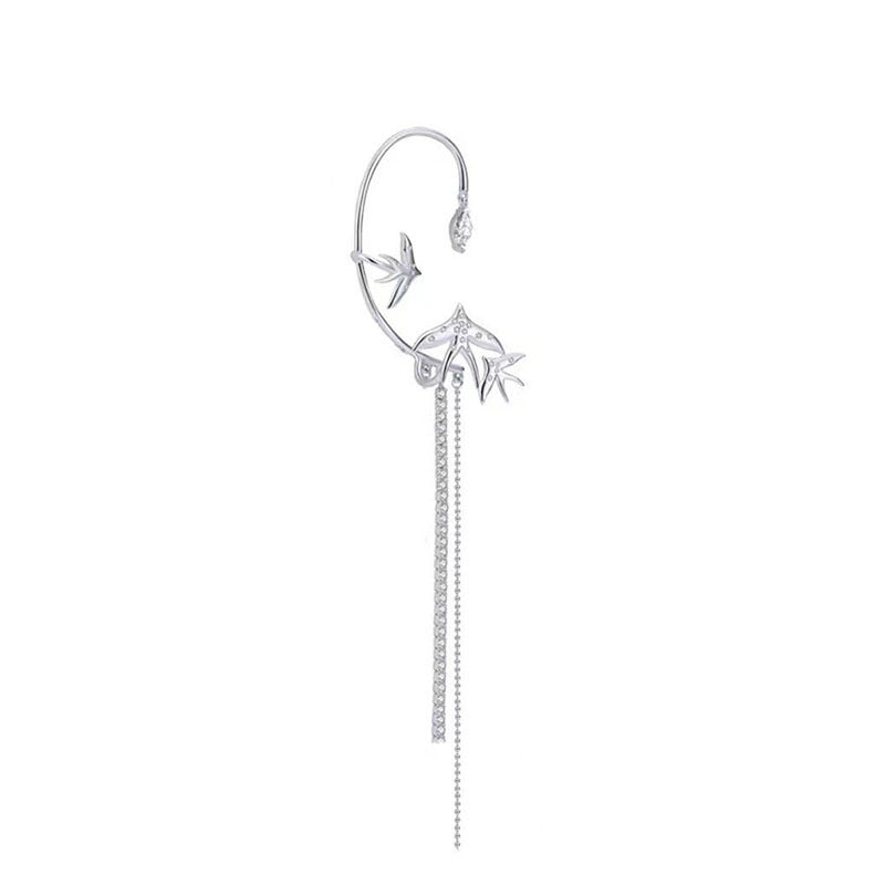 Wholesale zircon  long tassel earrings