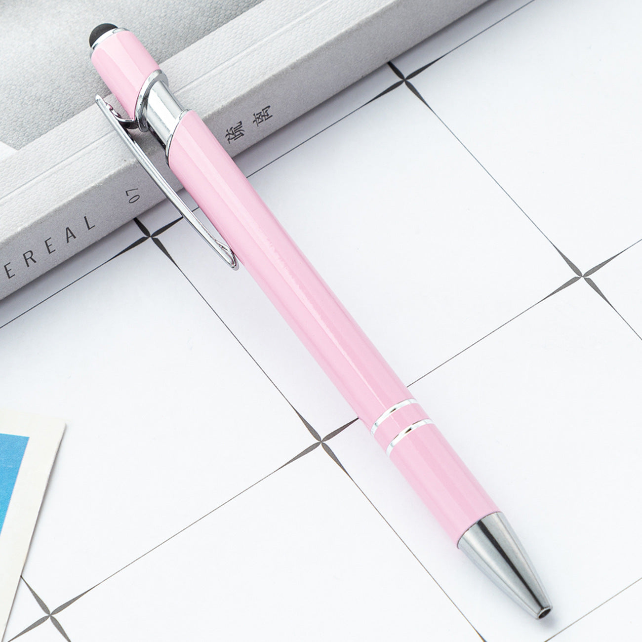 Wholesale Spray glue advertising Pen  printable logo Pen aluminum rod touch screen Pen