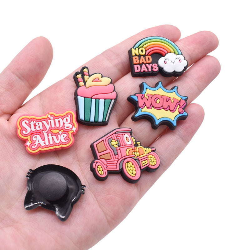 Wholesale Random 100pcs Pink Series Hole Shoes Shoes Charms ACC-SC-RYY039