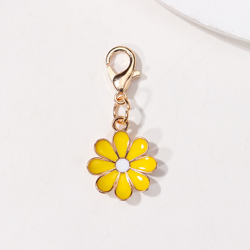 Wholesale 10pcs/pack Alloy Oil Drop  Flower Pendant DIY Universal Buckle Pendant Necklace Earrings Keychain Shoe Bag Jewelry Pendant