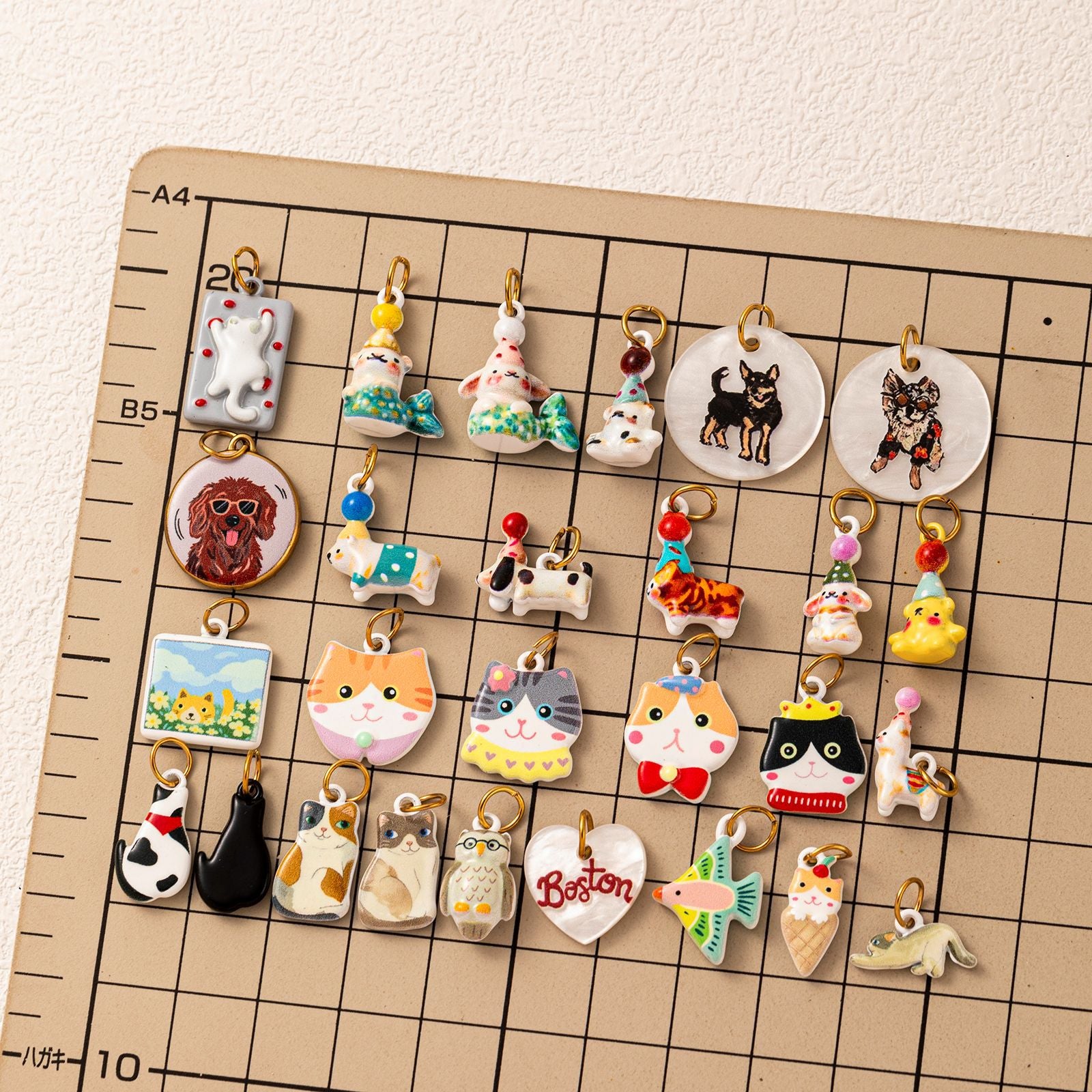 Wholesale Cute Cat Pendant Stainless Steel 18K Gold Plated DIY Jewelry Making Fashion Accessory Boutique Resale