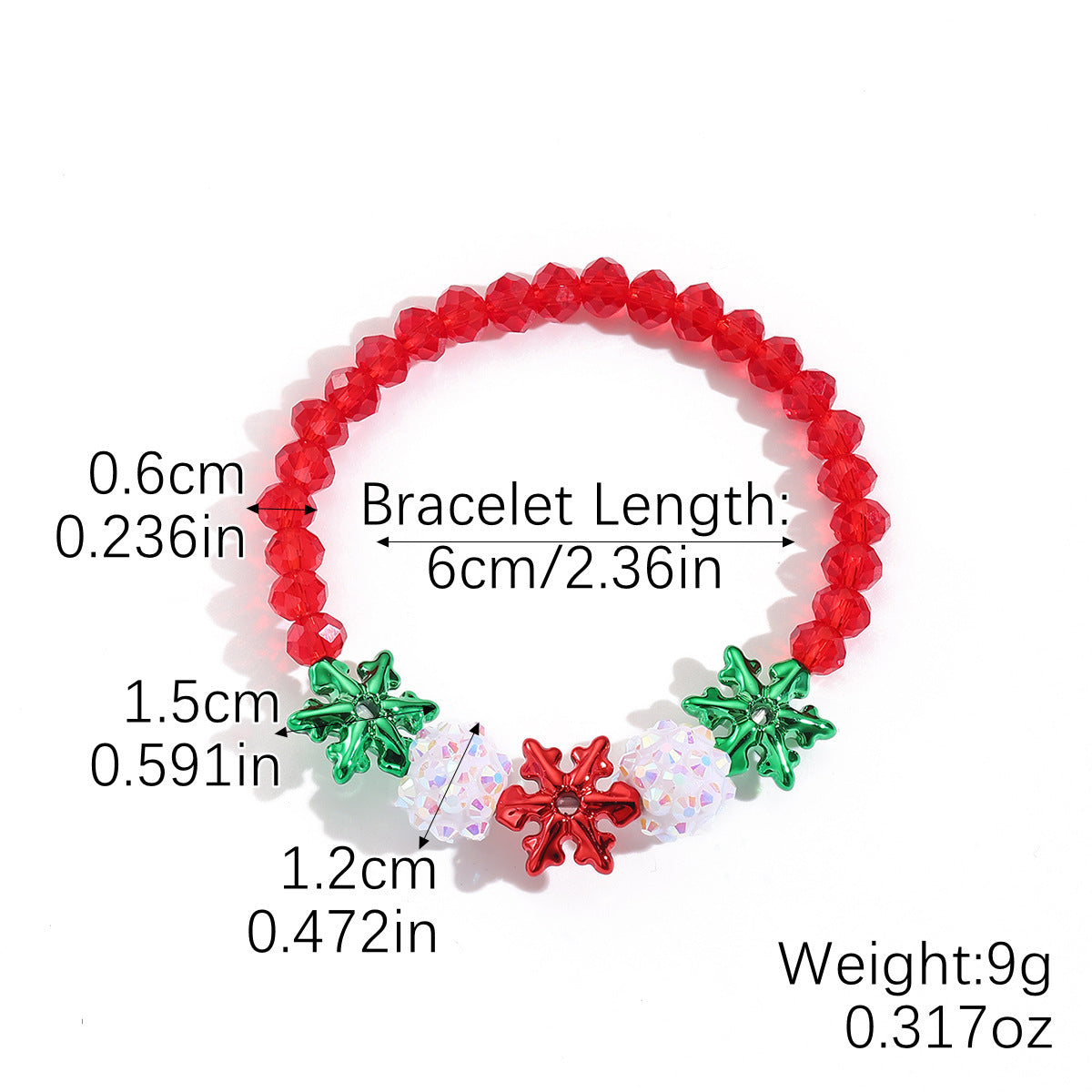 Wholesale  Christmas Bracelet Acrylic Pendant Christmas Braided Bracelet