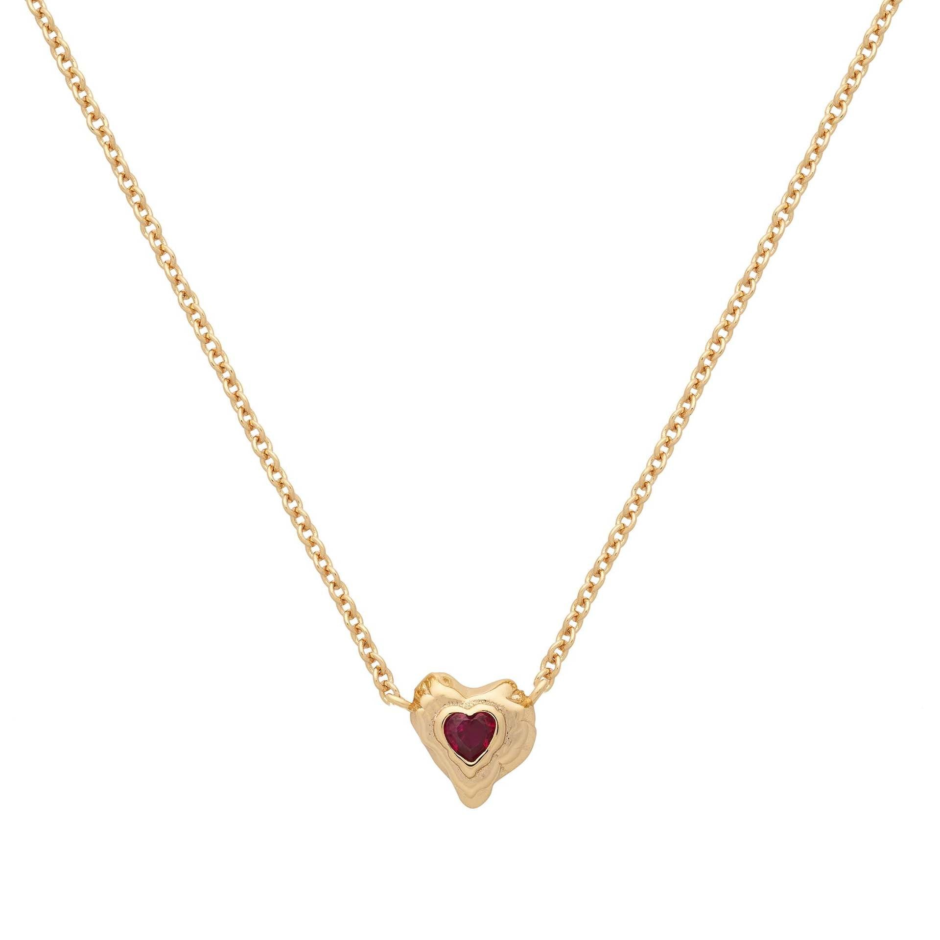 Wholesale  irregular love zircon necklace stainless steel material design popular exquisite 18k gold color