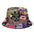 Wholesale  retro printed 80s 90s fisherman hat  double-sided basin hat outdoor bucket hat