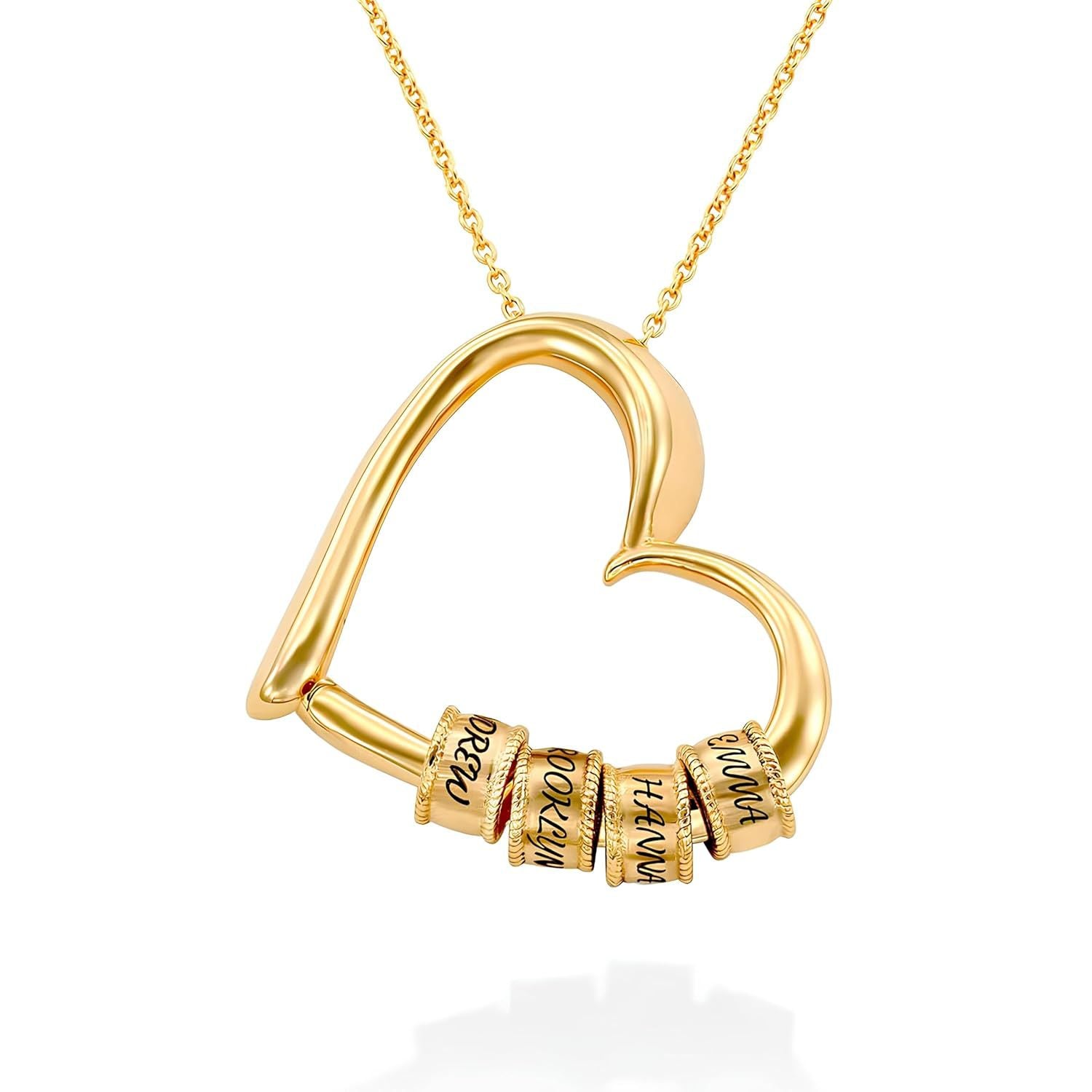 Wholesale Stainless Steel Heart Beaded Necklace