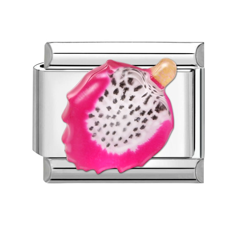 Wholesale 9mm Italian Charm Starter Bracelets DIY Fruit Series Stainless Steel Composable Bracelet