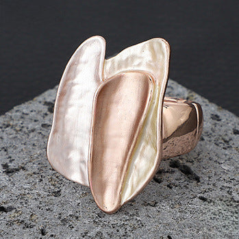 Wholesale  Enamel Color Geometric Elastic Adjustable Ring