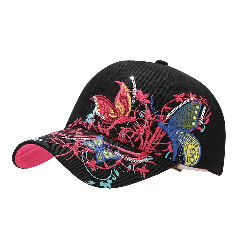 Wholesale  Sequin Butterfly Embroidered Baseball Cap