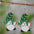 Wholesale St Patrick's Day Clover coffee cup ice cream wooden double-sided earrings