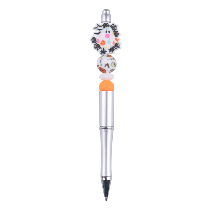 Wholesale  DIY creative  pen cute cartoon Christmas silicone beads beaded pen