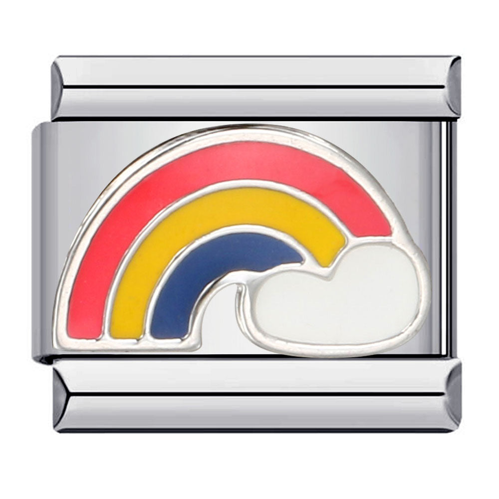 Wholesale Italian Charm Bracelet Rainbow Element Stainless Steel Composable Bracelet