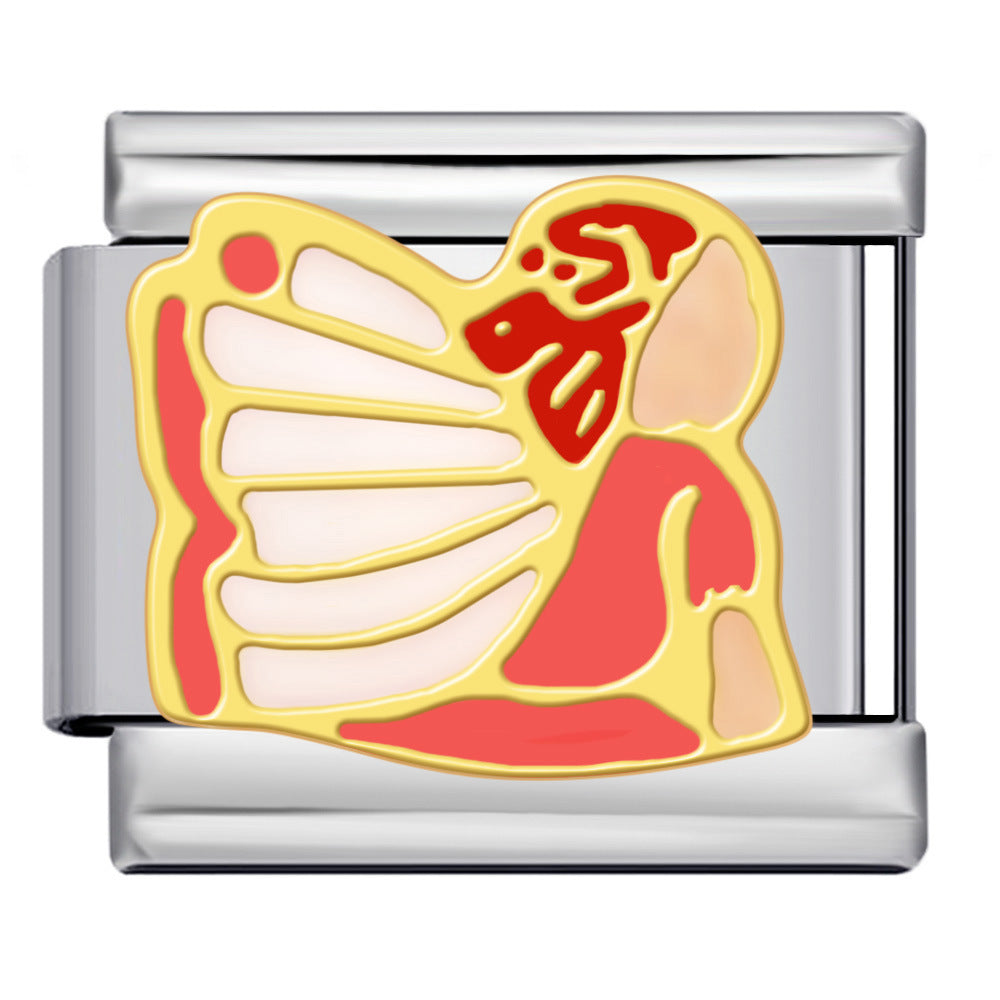 Wholesale Italian Charm Bracelet 9mm DIY Splicing Cute Creative Stainless Steel Composable Bracelet