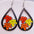 Wholesale Thanksgiving wooden earrings pumpkin turkey car water drop pendant earrings