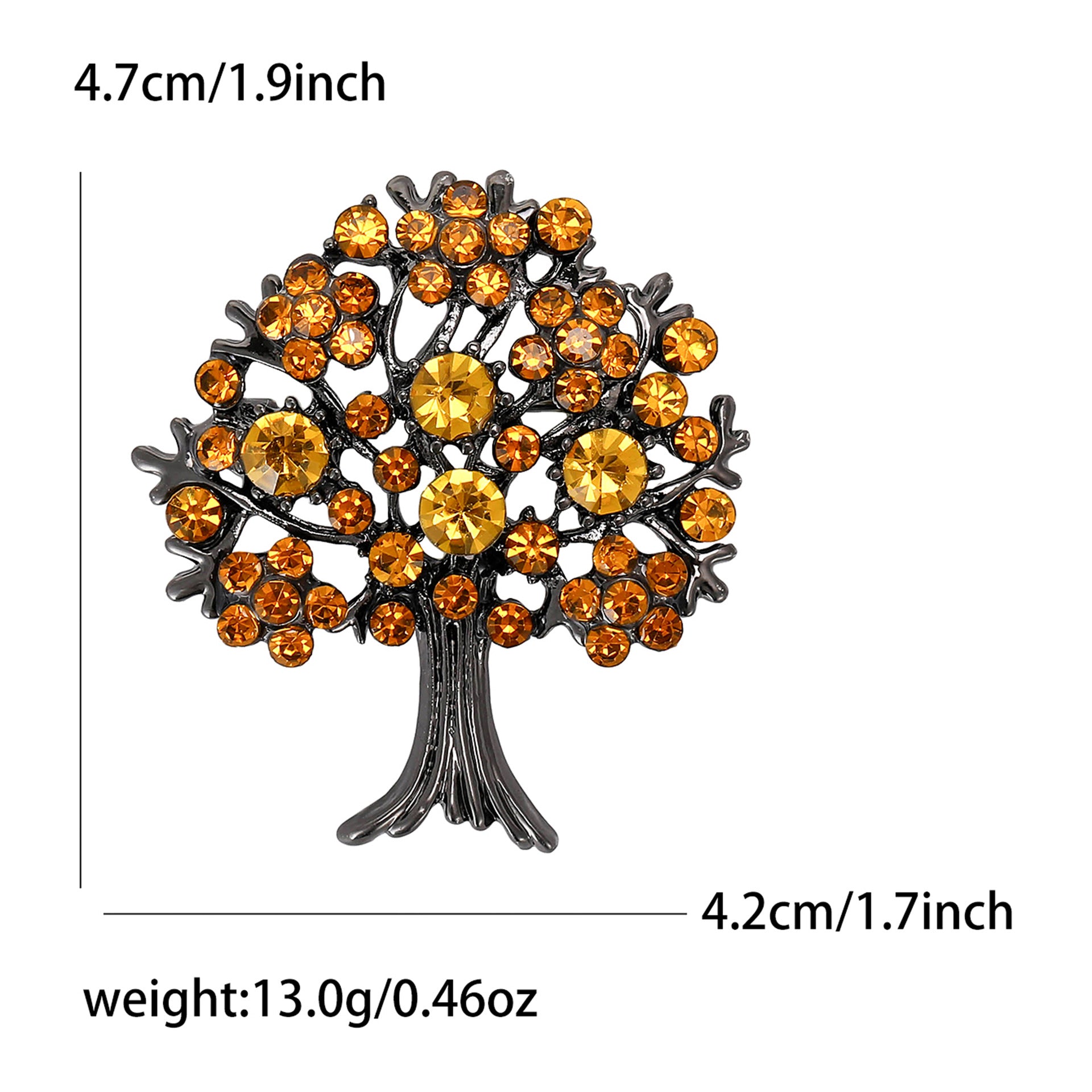 Wholesale Chic Tree Of Life Brooch Pin Alloy Rhinestone Red Women S Fashion Accessory Party Gift Resale