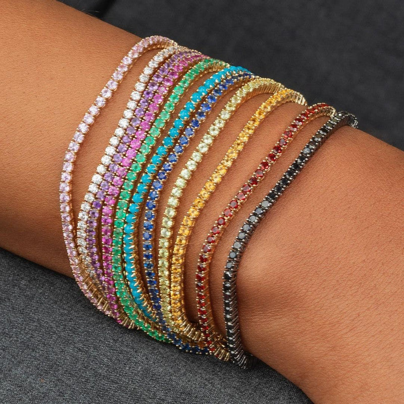 Wholesale Multicolor Shiny Gemstone Vintage Alloy Bracelet