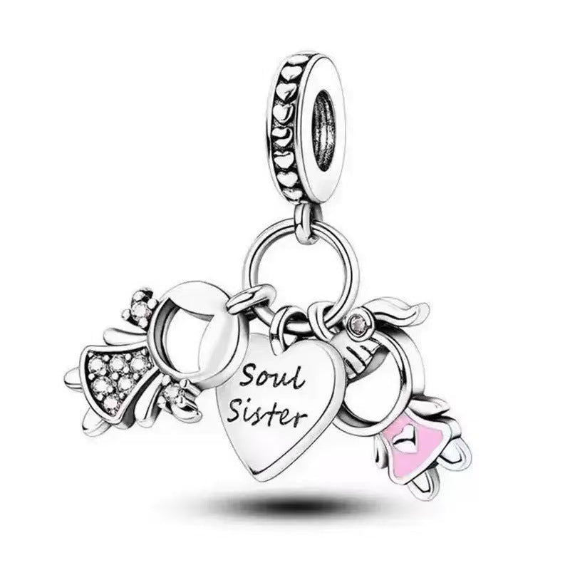 Wholesale 5pcs Exquisite Enamel-Drip Crafts  DIY Beaded Bracelet Charms