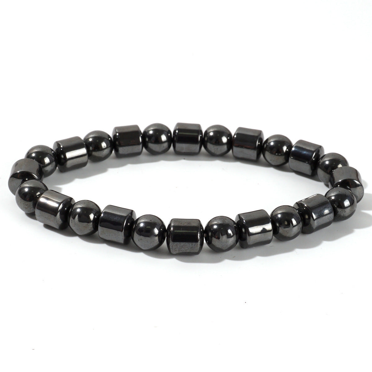 Wholesale Red Tiger Eye Natural Stone Beaded Bracelet Geometric Couple Style Elastic Jewelry Gift