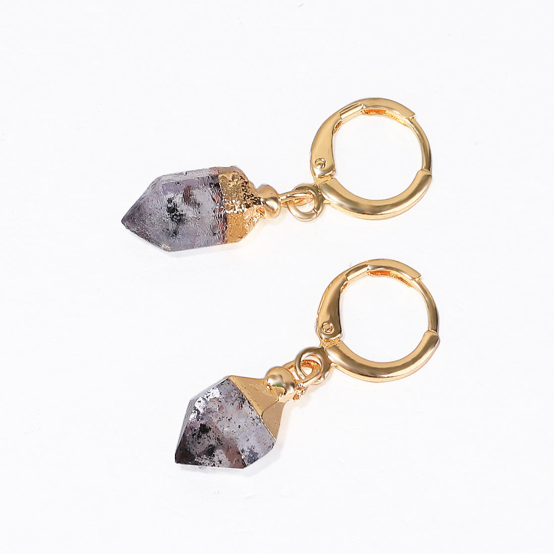 Wholesale Irregular Natural Stone Crystal Birthday Stone Rough Stone Earrings ACC-ES-ZhuangZ001