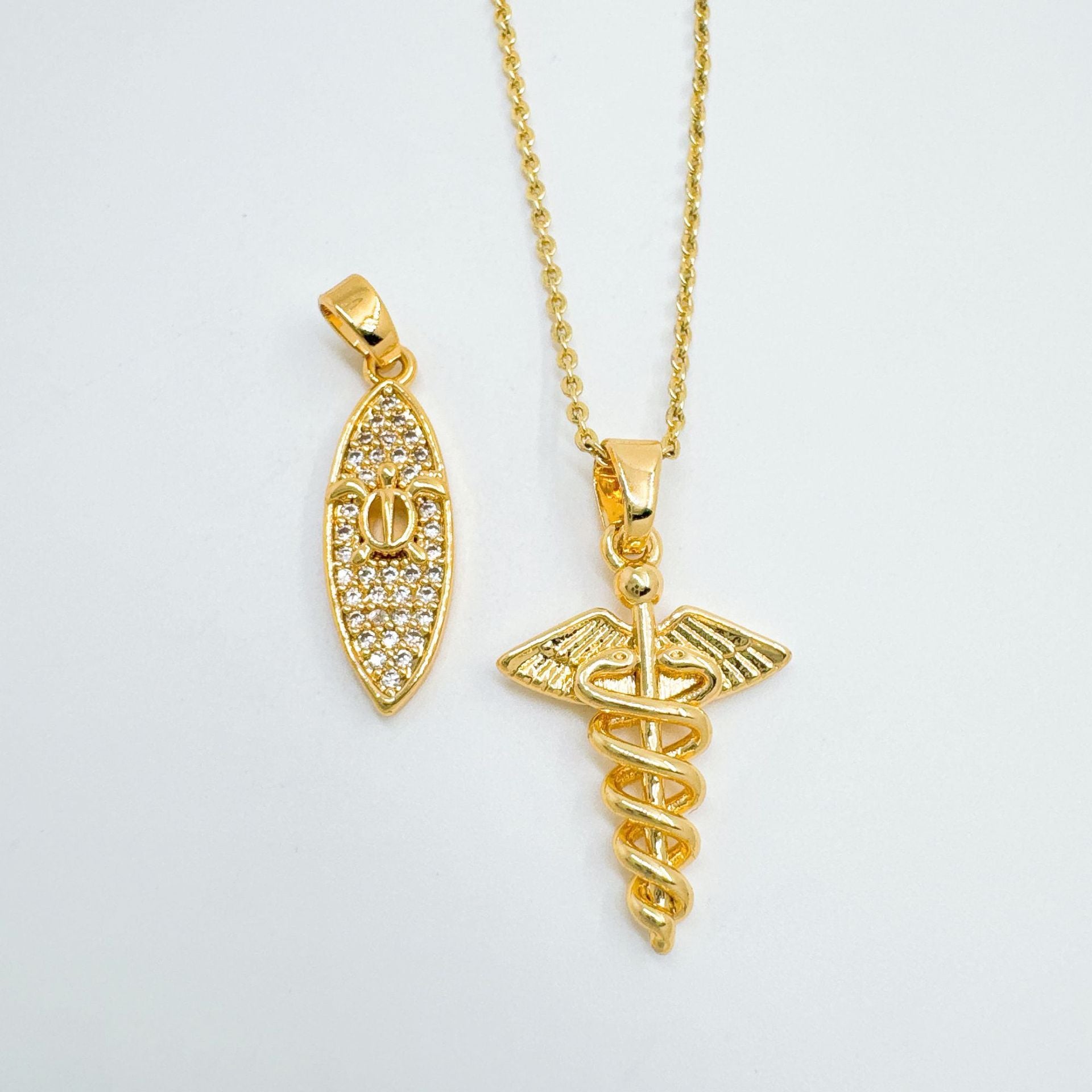 Wholesale Gold Plated Copper Necklace Pendant Simple Versatile European American Style Jewelry for Women