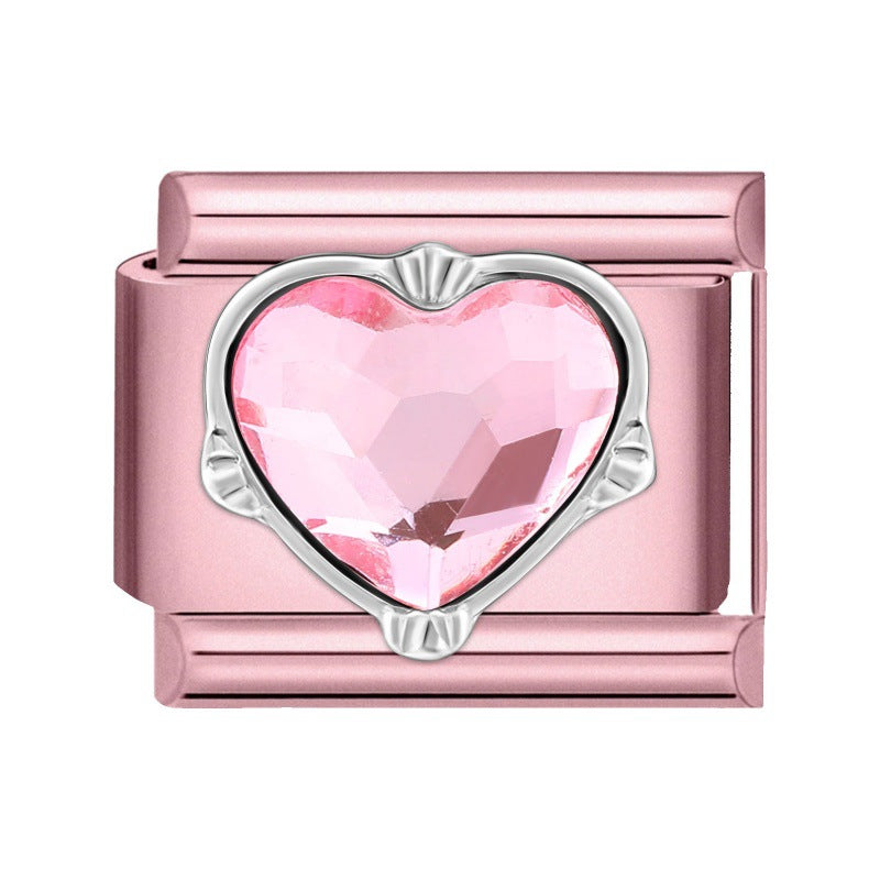Wholesale  9mm Italian Charm Starter Bracelets DIY square Single Section Creative Stainless Steel Composable Bracelet