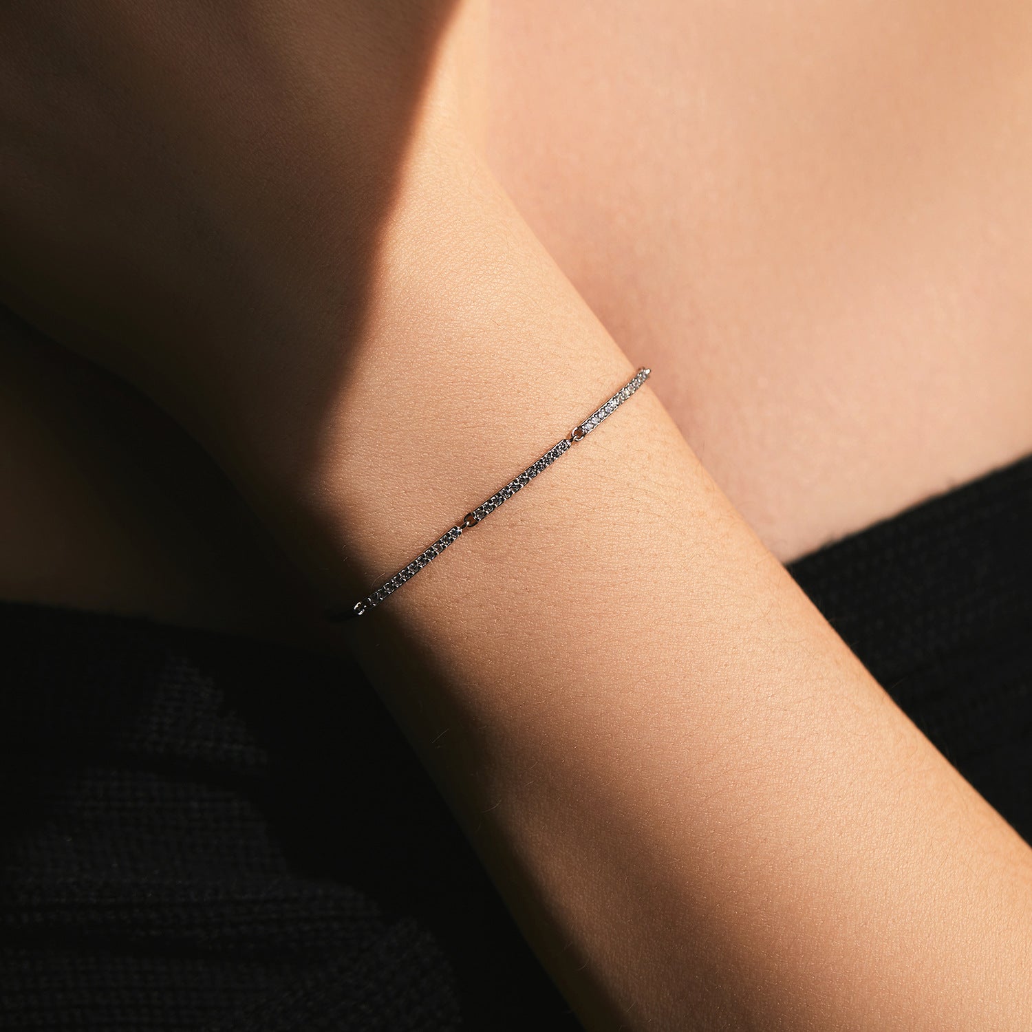 Wholesale  s925 Silver Fashion Full Circle Row Drill Stick Flash Bracelet