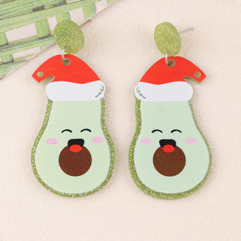 Wholesale Cartoon Christmas Series Acrylic Earrings