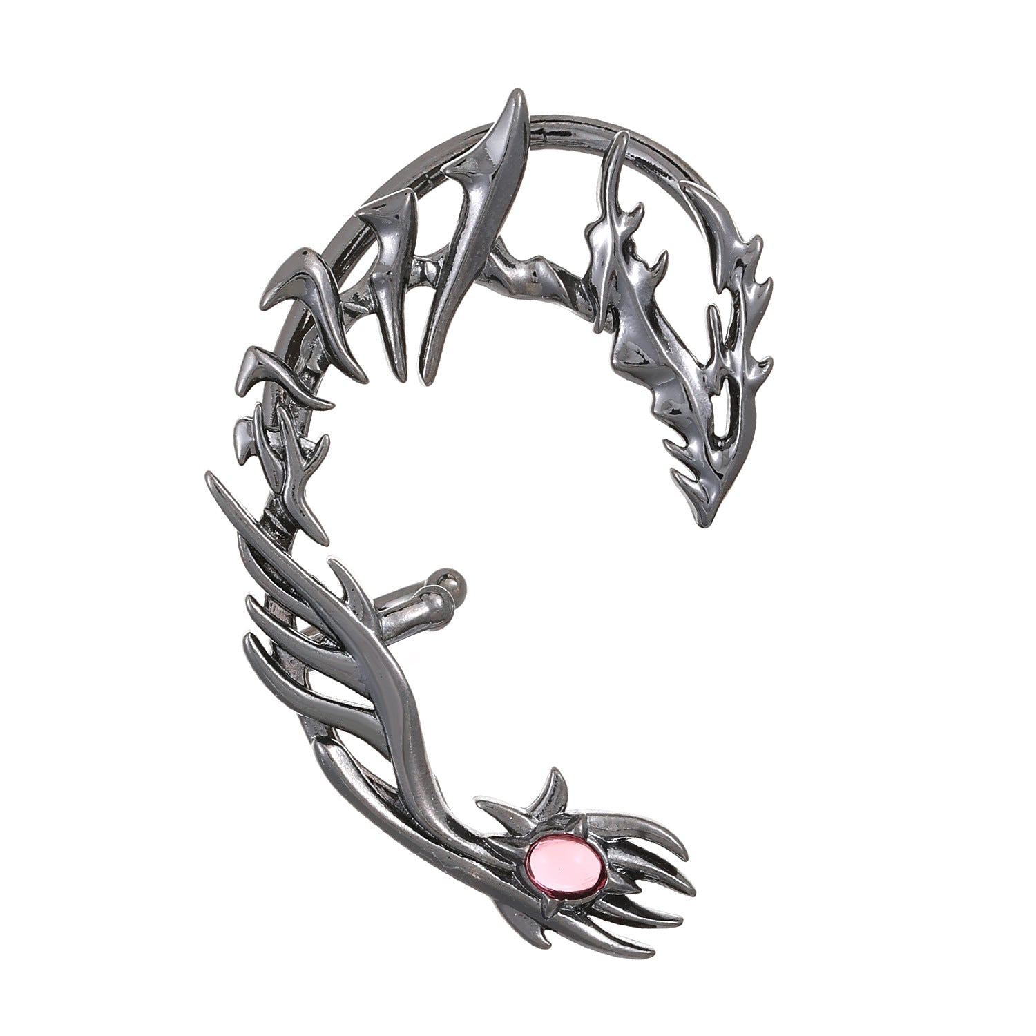 Wholesale Dragon Ear Cuff Clip On Earrings For Women Punk Style Non Pierced Zircon Ancient Silver Stylish Jewelry Gift