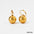 Wholesale gold ball pendant stainless steel earrings