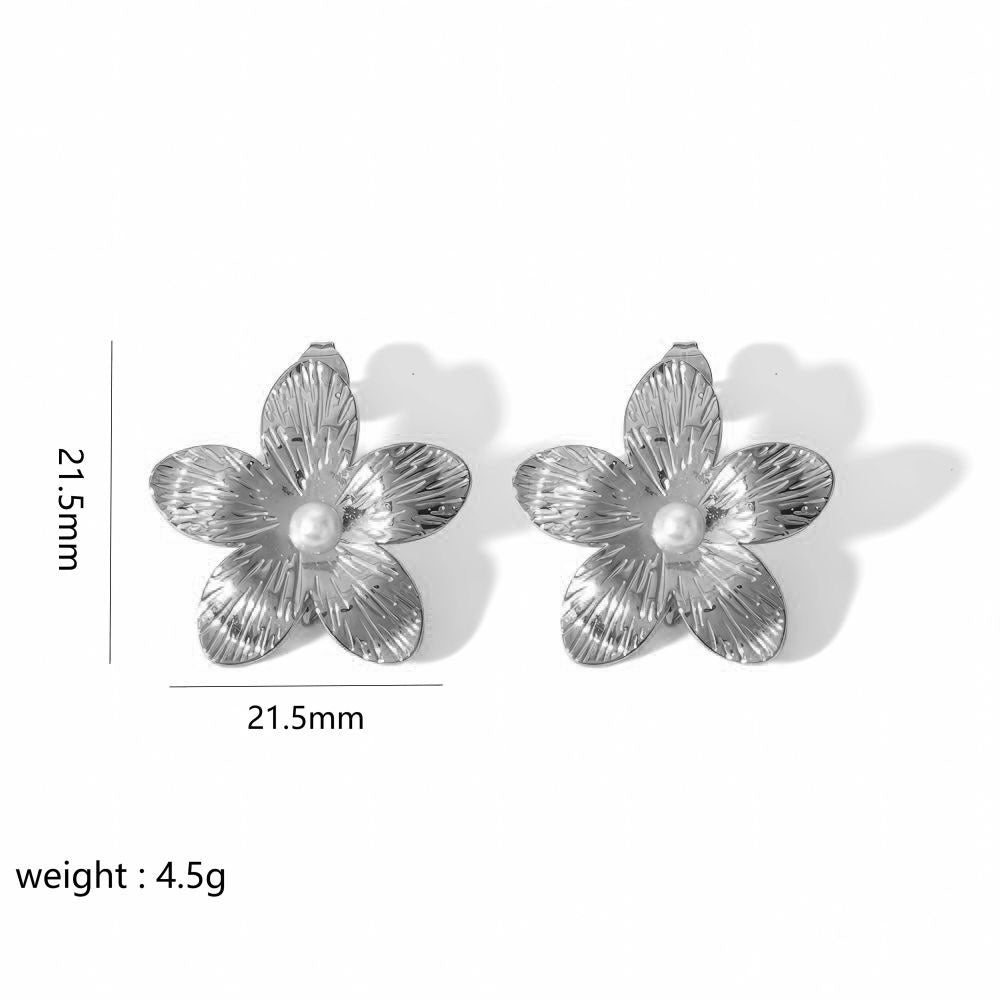 Wholesale Exaggerated Butterfly Sunflower Earrings 18K Gold Stainless Steel Earrings Statemente Earrings ACC-ES-LiQuan002