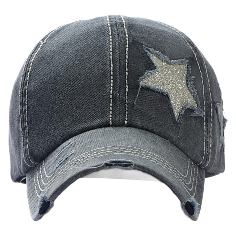 Wholesale Ripped hole washed old five-pointed star baseball cap
