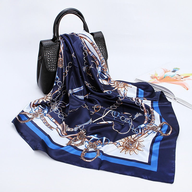 Wholesale 90cm Printed  Silk Women' s Large Square Scarf