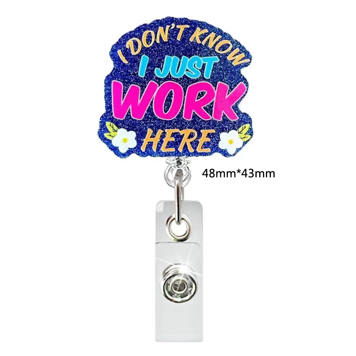 Wholesale acrylic glitter DIY fun nurse and doctor badge scroll