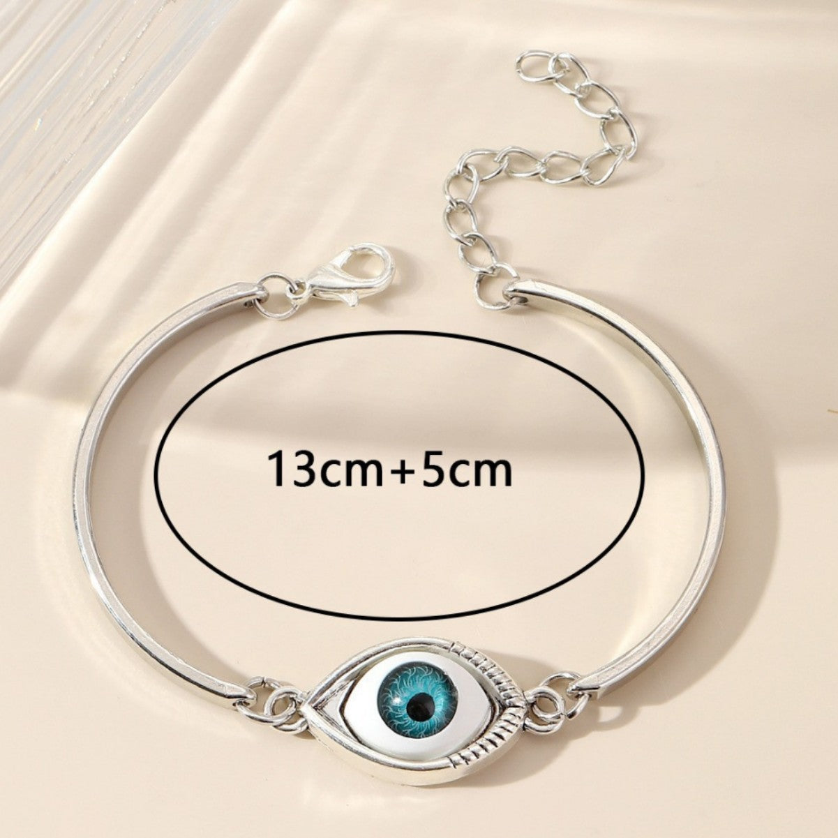 Wholesale Evil Eye Blue Eye Bracelet Zinc Alloy Jewelry Accessory with Extension Chain