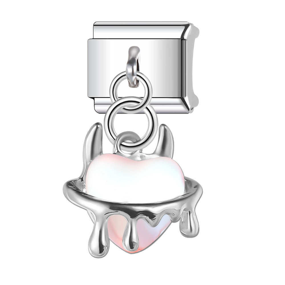 Wholesale  Italian Charm Bracelet 9mm DIY  Pendant Creative Stainless Steel Composable Bracelet