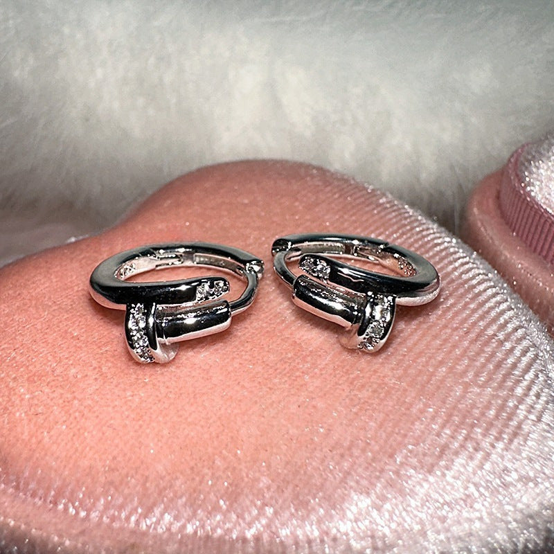 Wholesale S925 Sterling Silver Nail Earrings