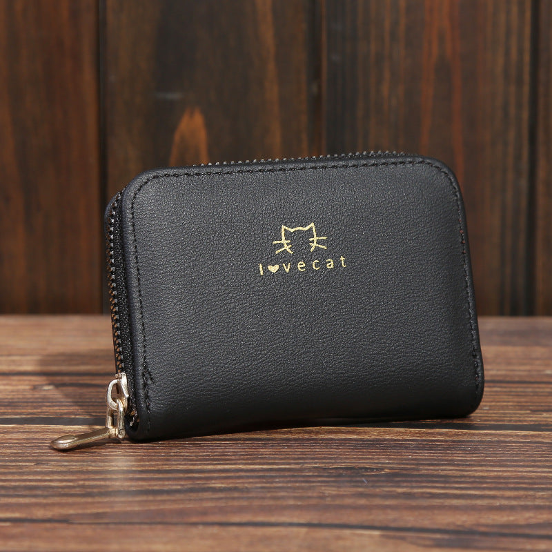 Wholesale Korean Style PU Leather Animal Print Accordion Card Holder Coin Purse Wallet For Women