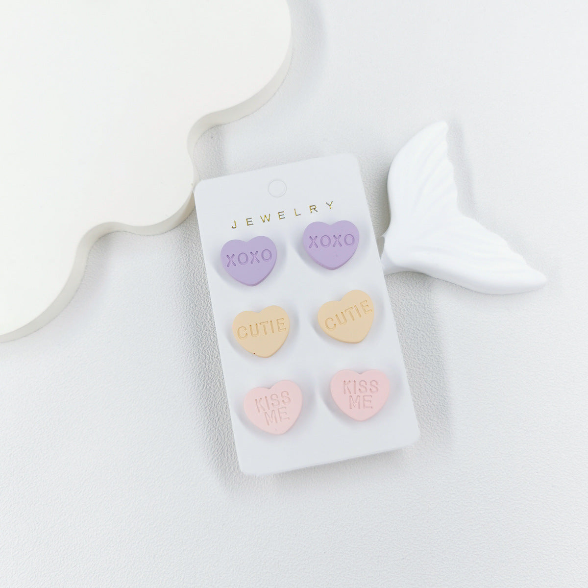 Wholesale Valentine's Day Cute Set Acrylic Letter Earrings Set