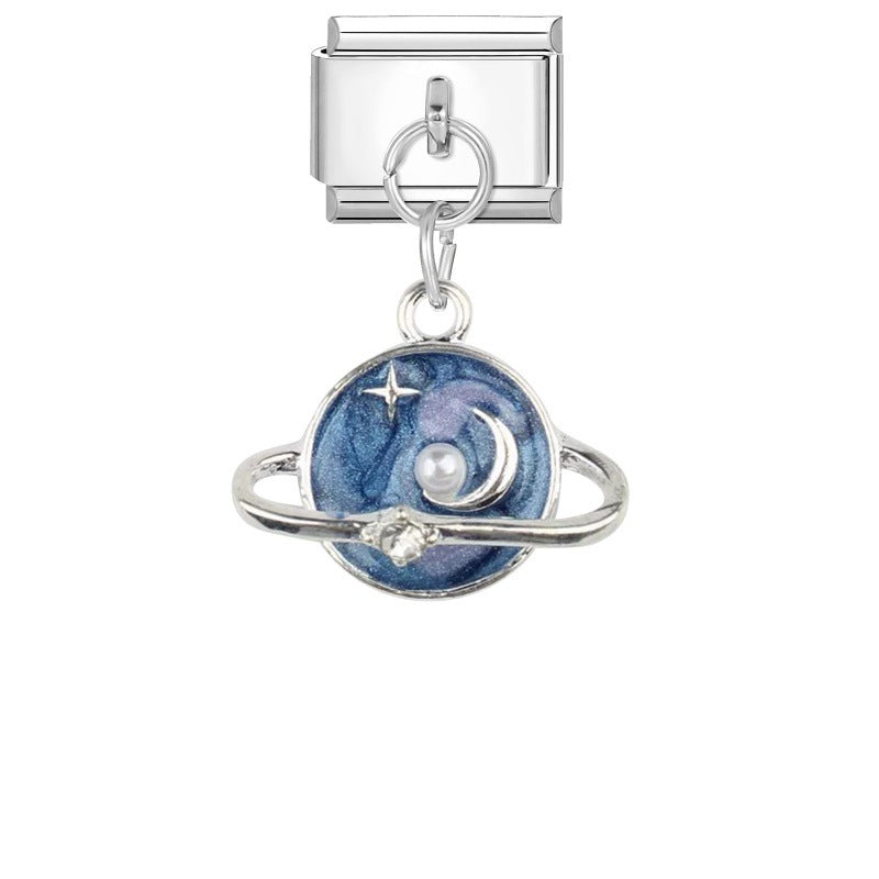 Wholesale 9mm Italian Charm Starter Bracelets DIY square Single Section Creative Stainless Steel Composable Bracelet