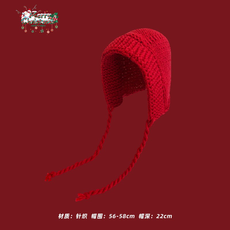 Wholesale Cute bear ears long braid plush hat