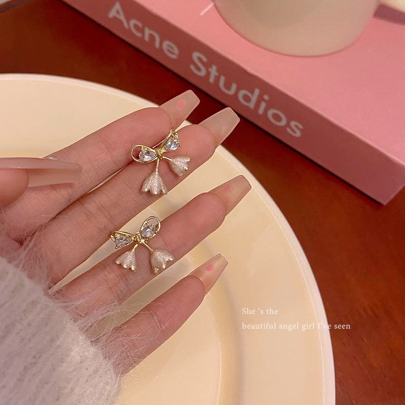 Wholesale S925 Silver Needle Flower Earrings Cute Earrings ACC-ES-Mengf001