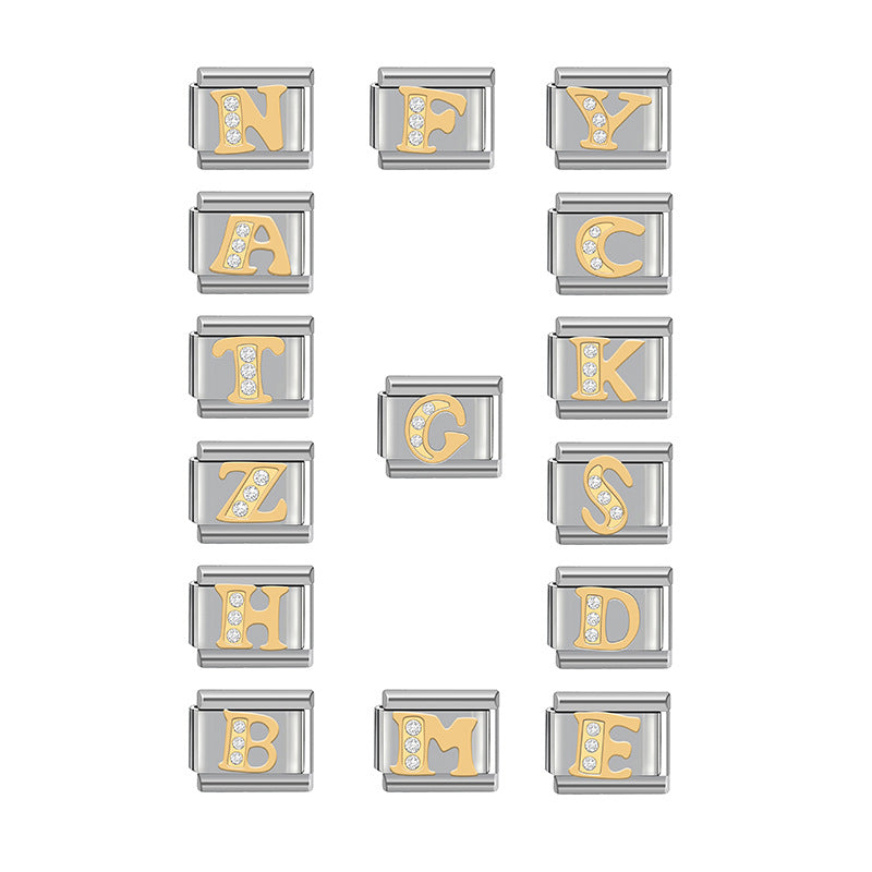 Wholesale Italian Charm Bracelet Diamond Bracelet 9mm DIY Pattern Free Stitching Detachable Composable Bracelet ACC-BT-JL009