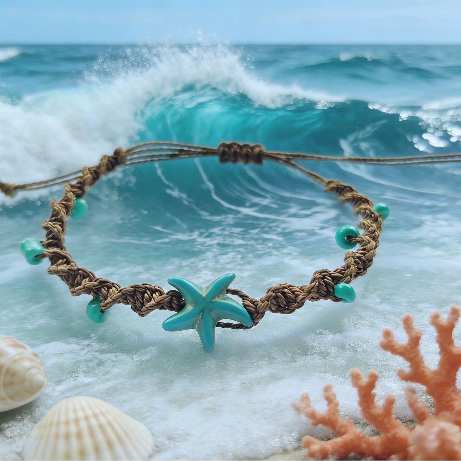 Wholesale Handmade Beach Vacation Style Turtle Cord Bracelet Adjustable Unisex Couple Jewelry Fashion Accessory