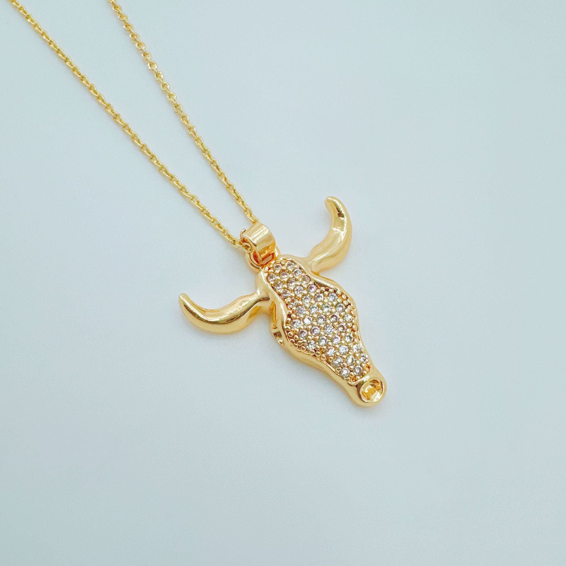 Wholesale Ins Style Cow Head Pendant Necklace