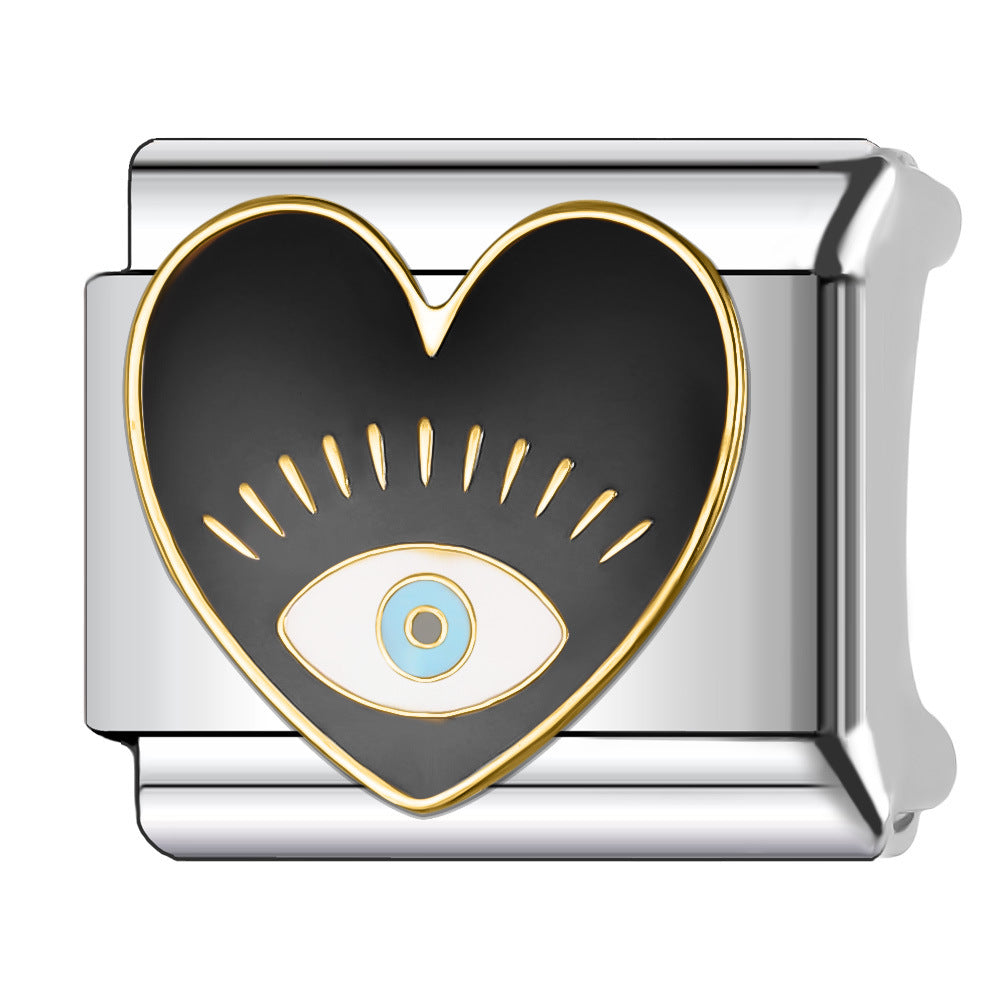 Wholesale Italian Charm Bracelet 9mm DIY 9MM Single Section Creative Stainless Steel Composable Bracelet