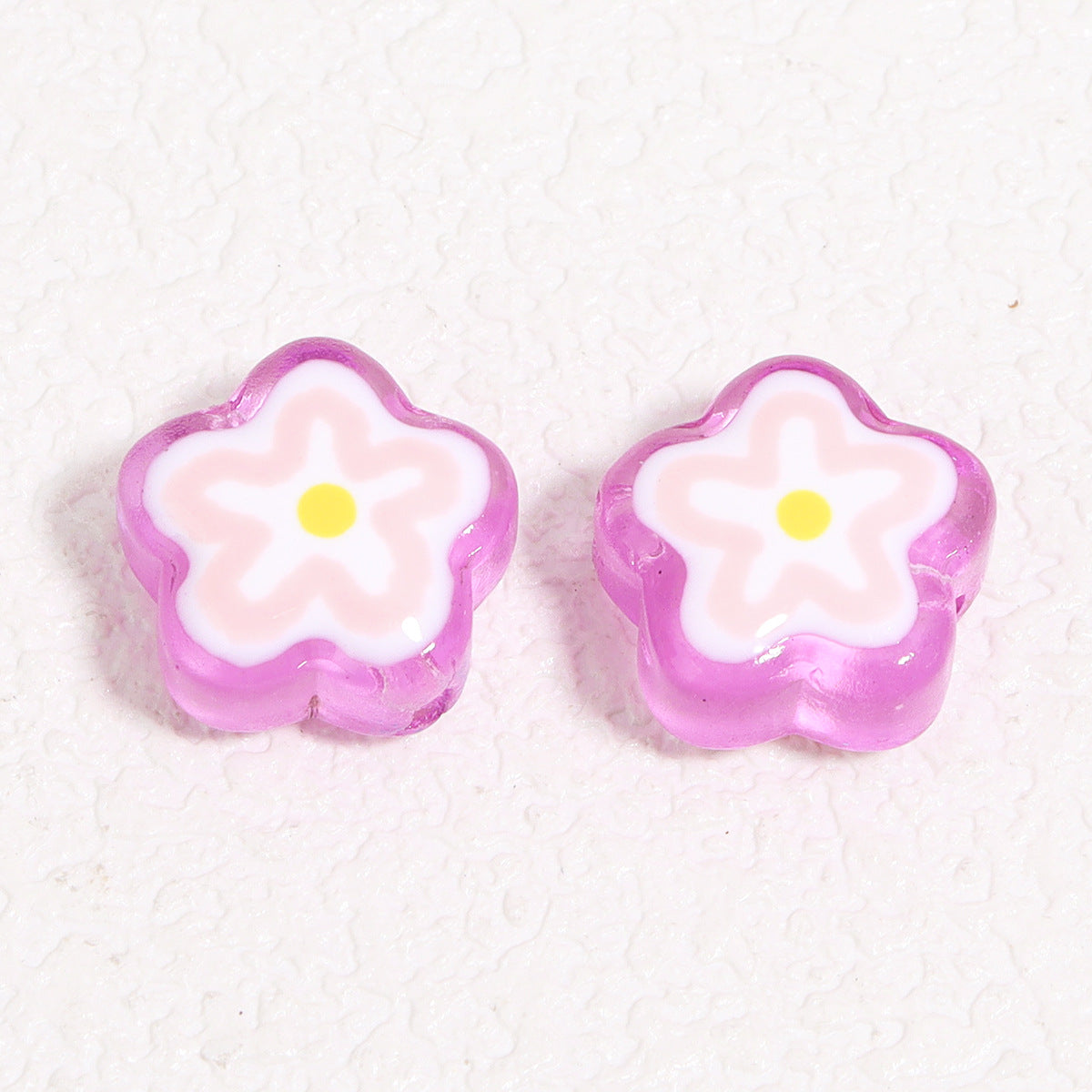 Wholesale   colorful flower patterns Focal Beads DIY Bead Accessories